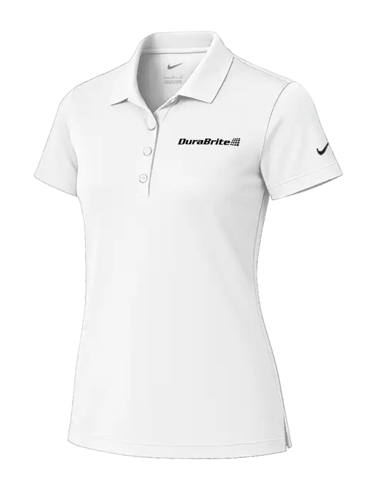 Nike Womens White Tech Basic Dri-FIT Polo
 w/DuraBrite Logo
