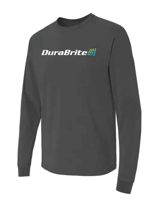 Comfort Colors Garment-Dyed Dark Grey Heather Heavyweight Long Sleeve T-Shirt w/DuraBrite Logo
