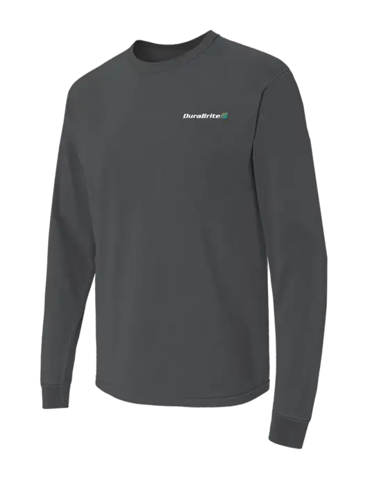 Comfort Colors Garment-Dyed Dark Grey Heather Heavyweight Long Sleeve T-Shirt w/DuraBrite Logo