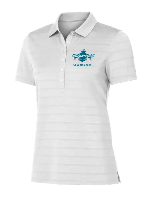 Callaway Womens Bright White Ventilated Polo w/Anchor Sea Better Logo