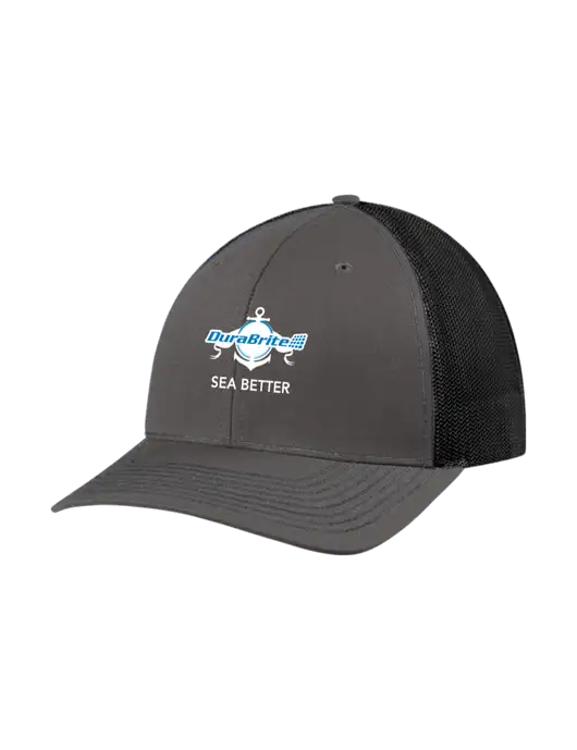 Richardson Adjustable Snapback Original 112 Trucker Cap Dark Grey w/Black Mesh w/Anchor Sea Better Logo