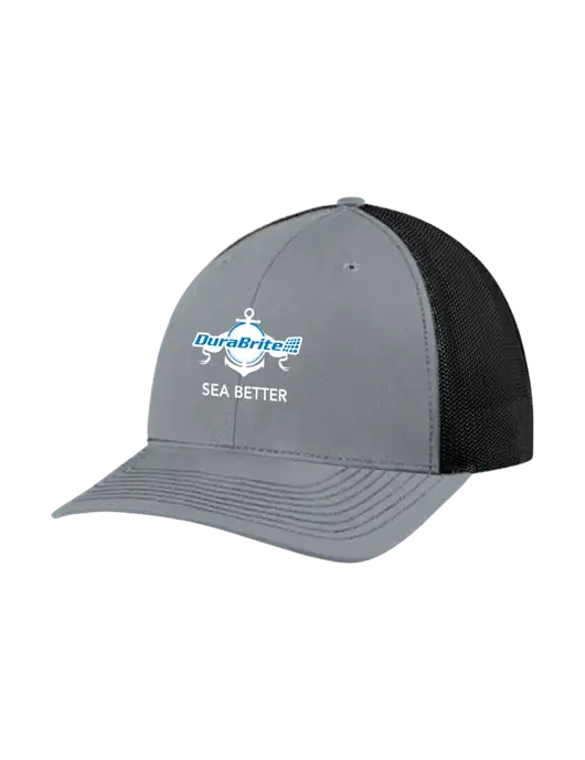 Richardson Adjustable Snapback Original 112 Trucker Cap Heather Grey w/Black Mesh w/Anchor Sea Better Logo