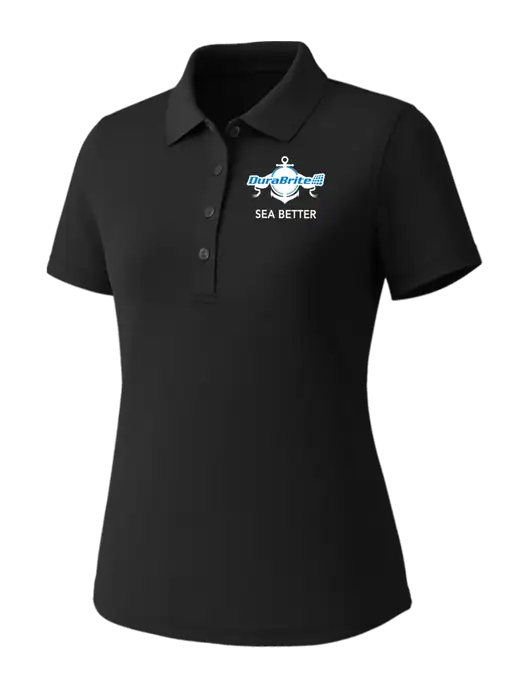 Callaway Womens Core Black Performance Polo w/Anchor Sea Better Logo