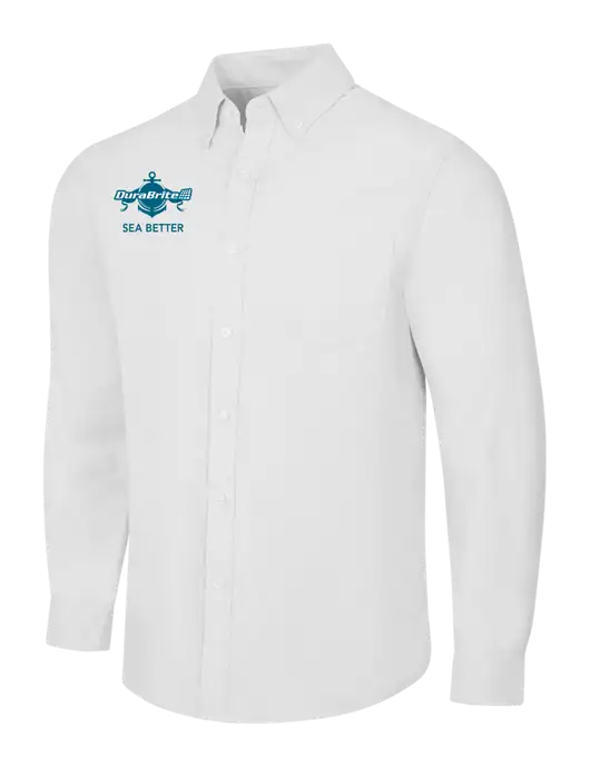 White SuperPro Oxford Shirt w/Anchor Sea Better Logo