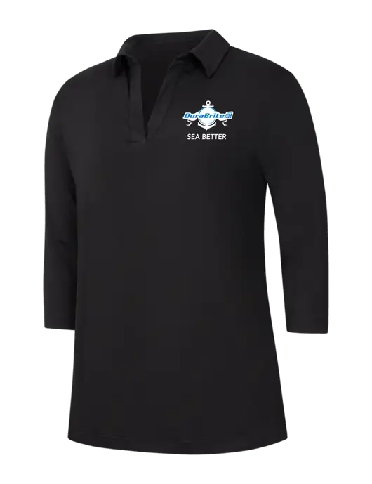 Womens Black Luxe Knit Tunic w/Anchor Sea Better Logo