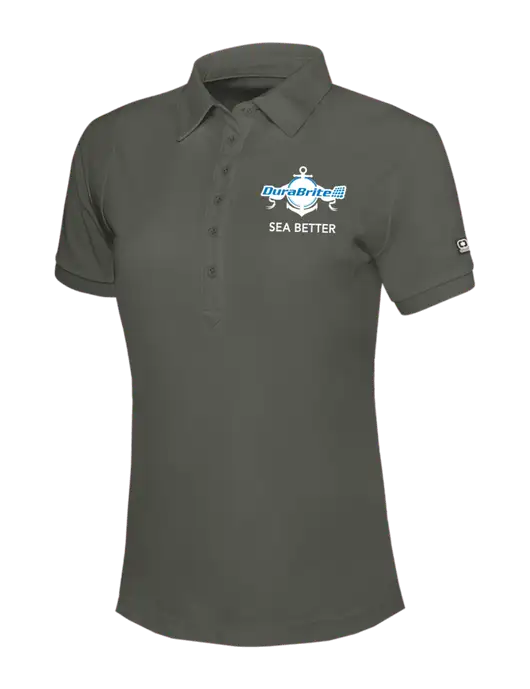 OGIO Womens Medium Grey Jewel Polo w/Anchor Sea Better Logo