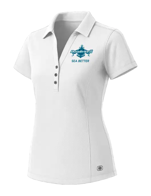 OGIO Womens White ONYX Polo w/Anchor Sea Better Logo