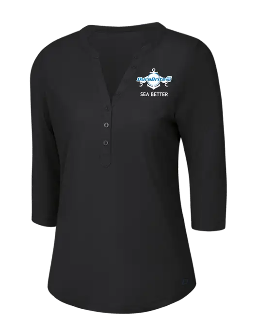 OGIO Blacktop Jewel Henley w/Anchor Sea Better Logo