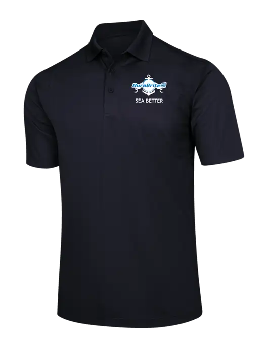 Black Micropique Sport-Wick Polo w/Anchor Sea Better Logo