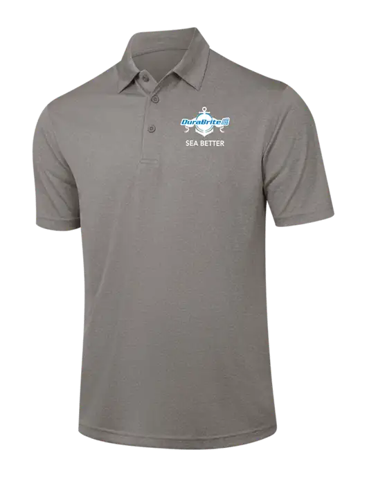 Medium Grey Heather Contender Polo w/Anchor Sea Better Logo