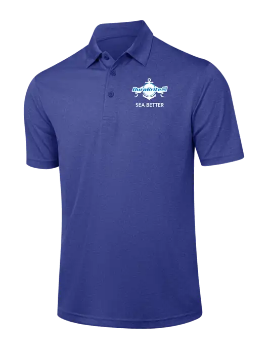 Dark Royal Heather Contender Polo w/Anchor Sea Better Logo