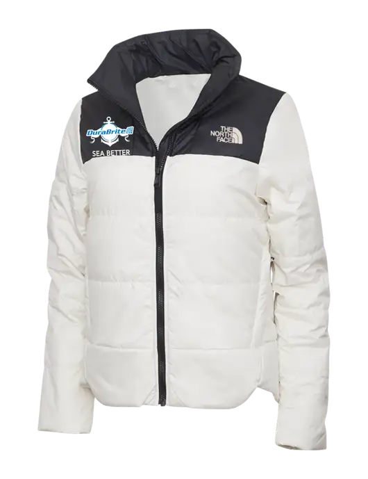 North Face Womens Vintage White Everyday Insulated Jacket w/Anchor Sea Better Logo