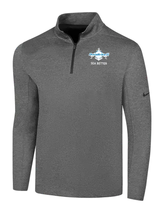 NIKE Dark Grey Heather Dry 1/2 Zip Cover-Up w/Anchor Sea Better Logo