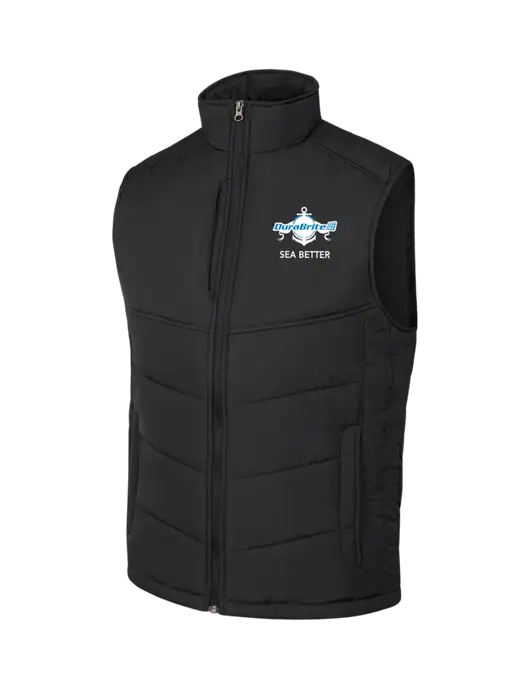 Black/Black Puffy Vest w/Anchor Sea Better Logo