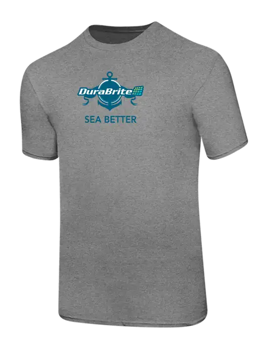 Ring Spun Light Heather Grey 4.5 oz T-Shirt w/Anchor Sea Better Logo