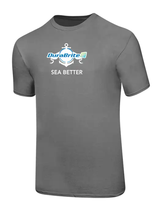 Ring Spun Medium Grey 4.5 oz T-Shirt w/Anchor Sea Better Logo
