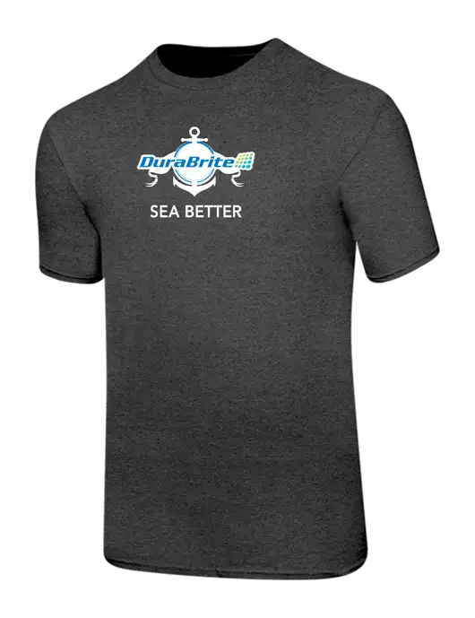 Ring Spun Dark Heather Grey 4.5 oz T-Shirt w/Anchor Sea Better Logo