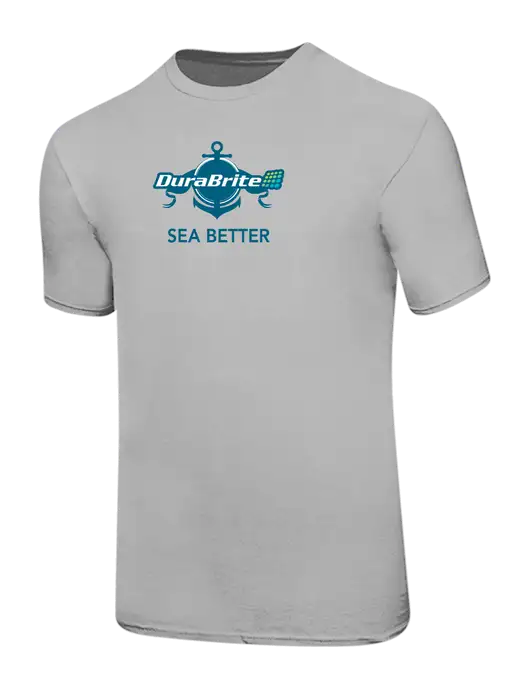 Ring Spun Silver 4.5 oz T-Shirt w/Anchor Sea Better Logo