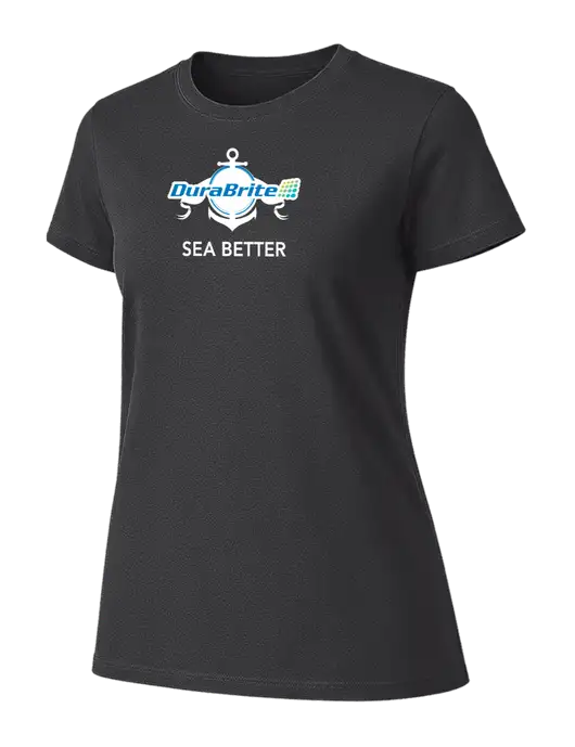 Womens Ring Spun Charcoal 4.5 oz T-Shirt w/Anchor Sea Better Logo