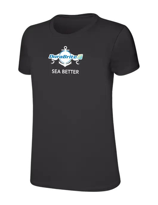 Womens Ring Spun Charcoal 4.5 oz T-Shirt w/Anchor Sea Better Logo