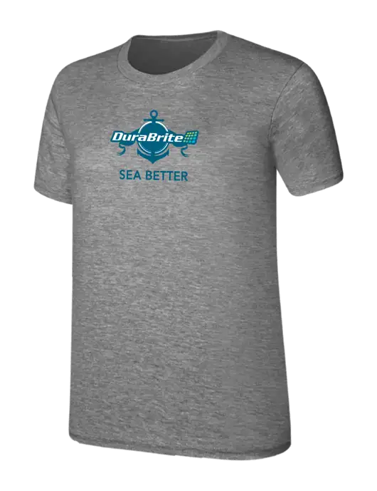 Womens Ring Spun Light Grey Heather 4.5 oz T-Shirt w/Anchor Sea Better Logo