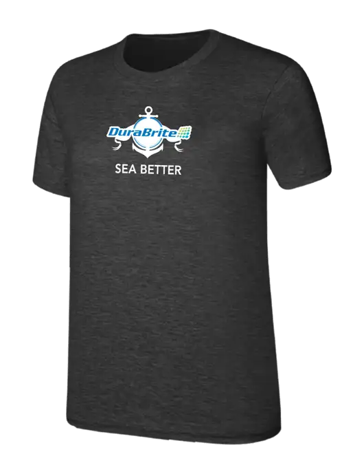Womens Ring Spun Dark Heather Grey 4.5 oz T-Shirt w/Anchor Sea Better Logo
