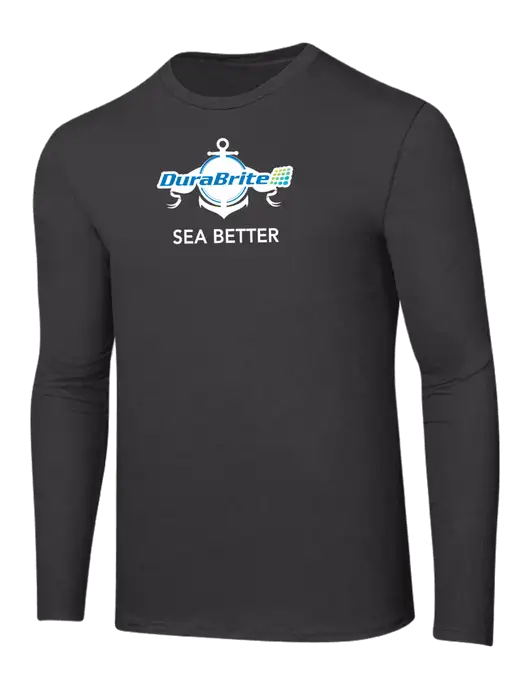 Ring Spun Charcoal 4.5 oz Long Sleeve T-Shirt w/Anchor Sea Better Logo