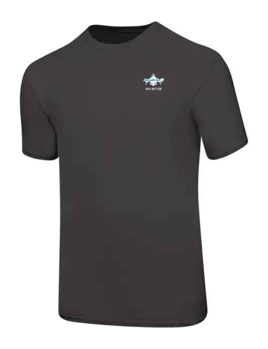 Ring Spun Charcoal 4.5 oz T-Shirt w/Anchor Sea Better Logo