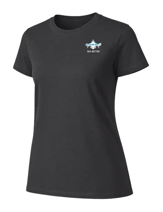 Womens Ring Spun Charcoal 4.5 oz T-Shirt w/Anchor Sea Better Logo