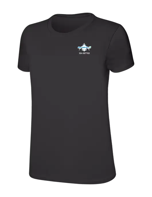 Womens Ring Spun Charcoal 4.5 oz T-Shirt w/Anchor Sea Better Logo