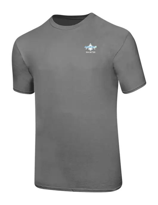 Ring Spun Medium Grey 4.5 oz T-Shirt w/Anchor Sea Better Logo
