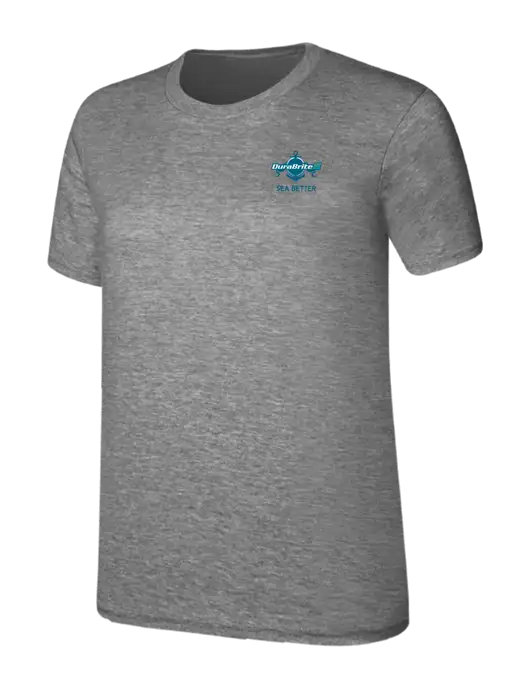 Womens Ring Spun Light Grey Heather 4.5 oz T-Shirt w/Anchor Sea Better Logo