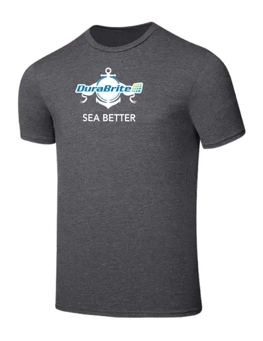 Seriously Soft Heathered Charcoal T-Shirt w/Anchor Sea Better Logo