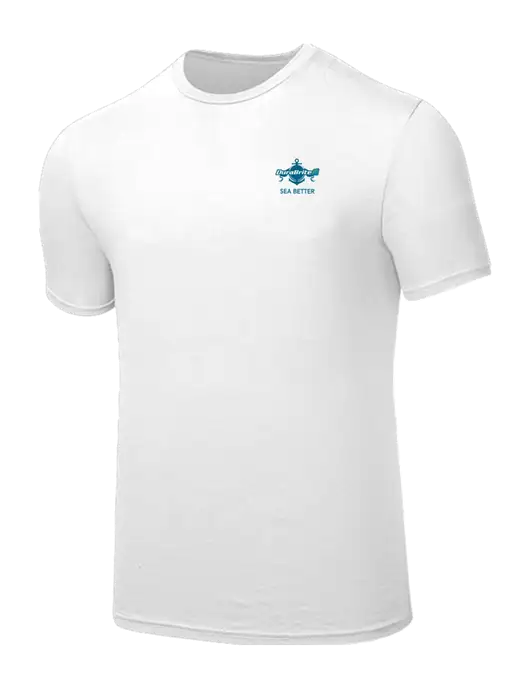 Seriously Soft White T-Shirt w/Anchor Sea Better Logo