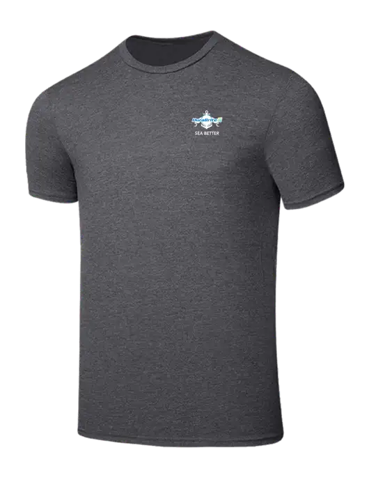 Seriously Soft Heathered Charcoal T-Shirt w/Anchor Sea Better Logo