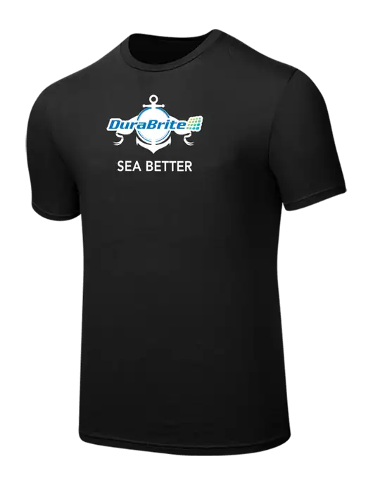 Seriously Soft Black T-Shirt w/Anchor Sea Better Logo