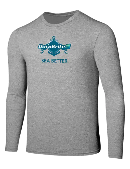 Seriously Soft Light Heathered Grey Long Sleeve T-Shirt w/Anchor Sea Better Logo
