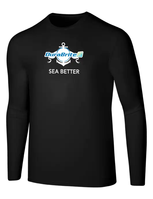 Seriously Soft Black Long Sleeve T-Shirt w/Anchor Sea Better Logo