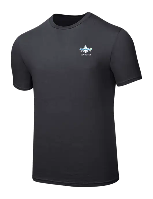 Seriously Soft Charcoal T-Shirt w/Anchor Sea Better Logo