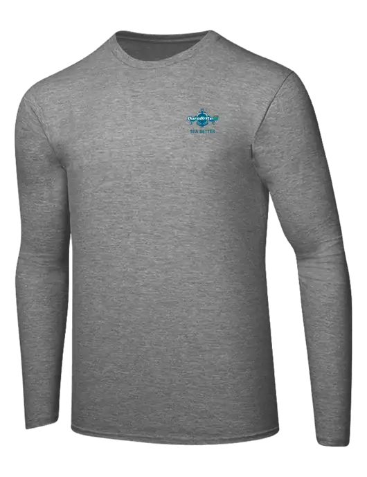Ring Spun Light Heather Grey 4.5 oz Long Sleeve T-Shirt w/Anchor Sea Better Logo