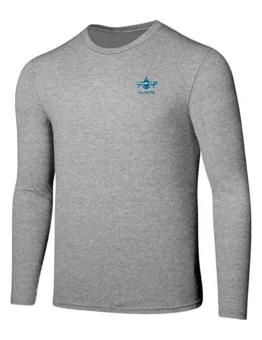 Seriously Soft Light Heathered Grey Long Sleeve T-Shirt w/Anchor Sea Better Logo