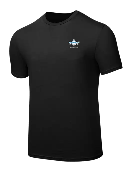 Seriously Soft Black T-Shirt w/Anchor Sea Better Logo