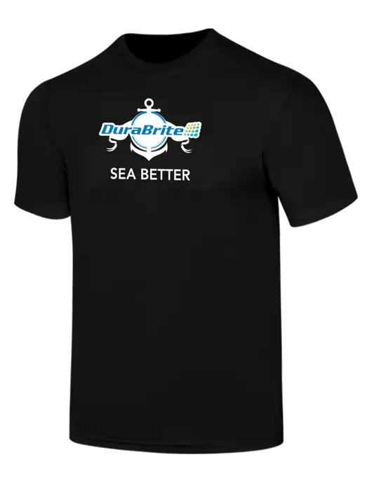 Simply Soft Black 4.5oz  Poly/Combed Ring Spun Cotton T-Shirt w/Anchor Sea Better Logo
