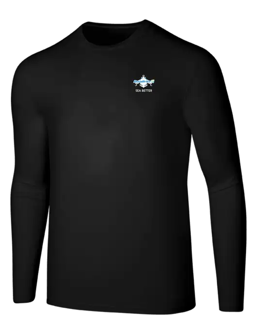 Seriously Soft Black Long Sleeve T-Shirt w/Anchor Sea Better Logo