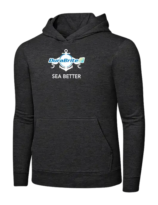 Dark Heather Grey 7.8 oz Ring Spun Hooded Sweatshirt w/Anchor Sea Better Logo