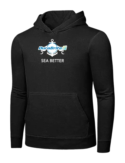 Jet Black 7.8 oz Ring Spun Hooded Sweatshirt w/Anchor Sea Better Logo