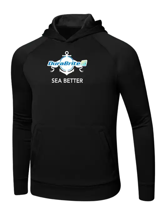 Tech Black Fleece Hooded Sweatshirt w/Anchor Sea Better Logo