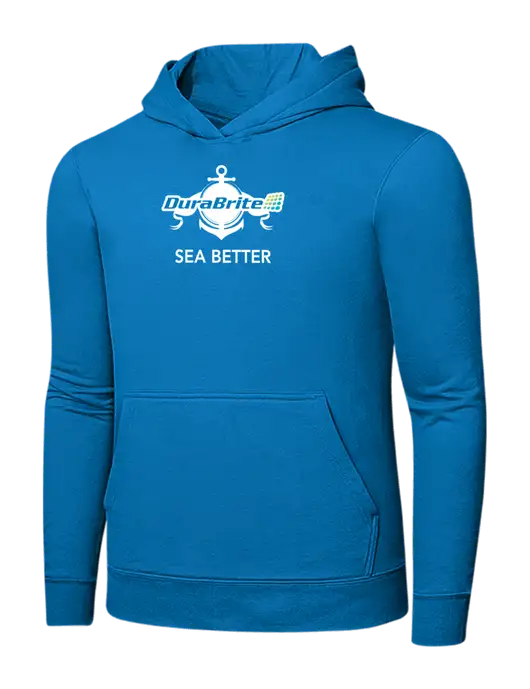 Medium Dark Sapphire 7.8 oz Ring Spun Hooded Sweatshirt w/Anchor Sea Better Logo