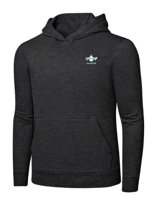 Dark Heather Grey 7.8 oz Ring Spun Hooded Sweatshirt w/Anchor Sea Better Logo