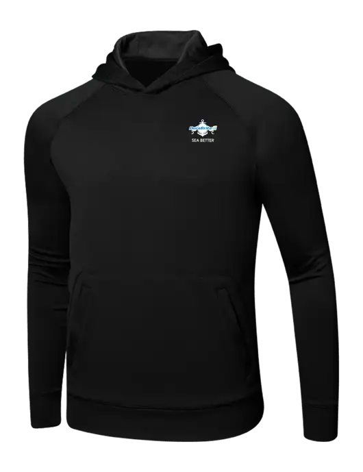 Tech Black Fleece Hooded Sweatshirt w/Anchor Sea Better Logo